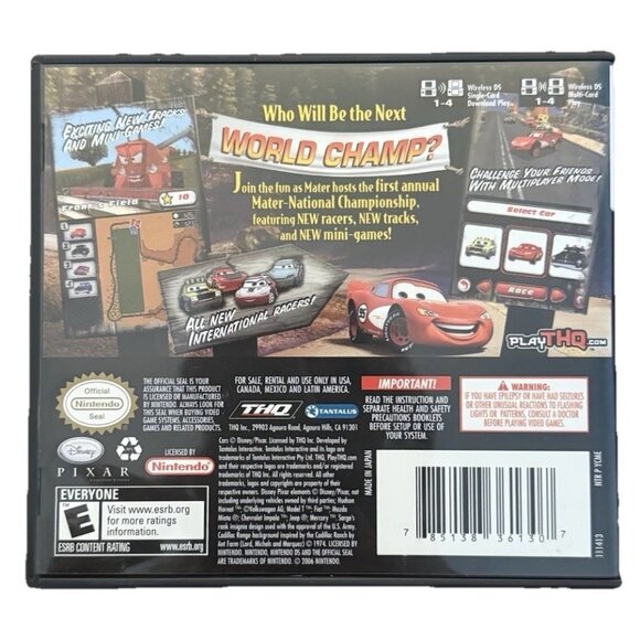 Cars: Mater-National Championship (Nintendo DS, 2007) Complete and Tested - Picture 2 of 13